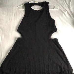 Black Cutout Skater Dress